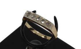 Art Deco stijl 14k gouden antieke dames ring roosdiamanten